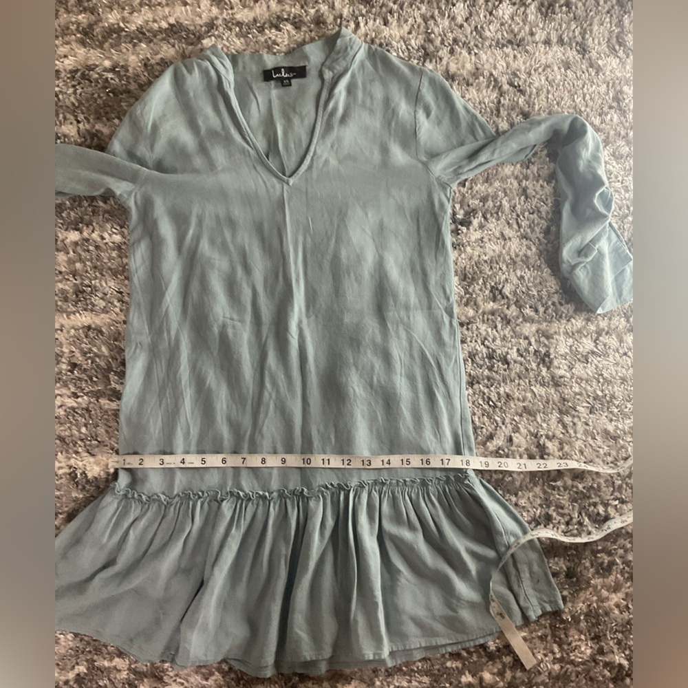 Lulu's Light Blue Ruffled Hem Dress - Picture 7 of 9